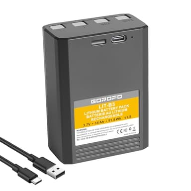 GOROFO for Vosker V300 VKX Security Cameras, Rechargeable Lithium Battery with Fast Charge, Weather-Resistant Power Supply