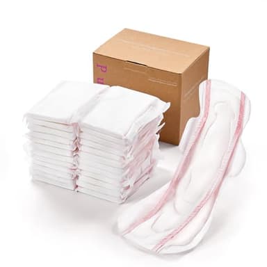 PurComfy Premium Postpartum Pads with Wings Extra Long Maternity Pads Large Maximum Absorbency Post-partum Incontinence Pads Ultra Soft Heavy Flow Secure Leak Protection After Birth Pads, 24 Count