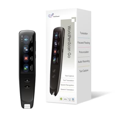 PenPower WorldPenScan Go - OCR Reading Pen with Text to Speech for Dyslexia and Translation for English Learner - Wireless Standalone, LCD Touchscreen and Wi-Fi Connection