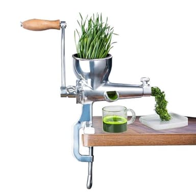 Wheatgrass Juicer, Stainless Steel Portable Pomegranate Juicer Sugarcane Juice Machine Crank Wheatgrass Extractor for Juicing Wheatgrass, Orange, Ginger, Pomegranate, Watermelon