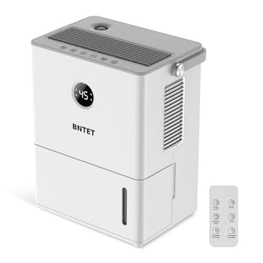 BNTET 2-in-1 Dehumidifier and Humidifier Combo, 68 oz Tank with Auto Shutoff, Smart Humidity Control, 30-Second Rapid Dehumidification, 12H Timer, 7-Color LED Light for Home Use