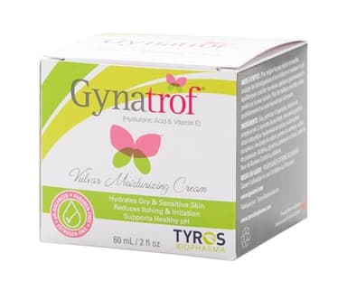 Gynatrof Vulva Moisture Cream - Hormone Free, Clinically Proven, OBGYN Recommended, All Natural Vulva Balm - Alleviates Dryness, Irritation, and Menopause Discomfort - Hyaluronic Acid & Vitamin E