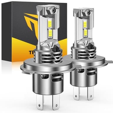 Termitor 𝐁𝐫𝐢𝐠𝐡𝐭𝐞𝐬𝐭 H4 LED Headlight Bulb, 𝟖𝟎,𝟎𝟎𝟎𝐋𝐌 𝟏𝟐𝟎𝟎% Ultra Brightness 9003 LED Bulb, 70000+ Hours Lifespan CANBUS Ready, Plug N Play H4 Bulb, Pack of 2