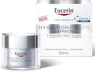 Eucerin Anti Wrinkle Firming Day Care Hyaluronic Acid Moisturizer for Face, Anti Aging Face Cream for Women Visibly Reduces the Look of Fine Lines & Wrinkles, All Skin Types, 50mL Jar