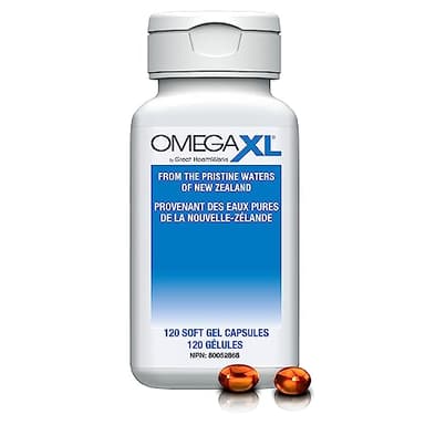 OmegaXL Joint Support Supplement - Natural Muscle Support, Green Lipped Mussel Oil, Soft Gel Pills, Drug-Free, 120 Count