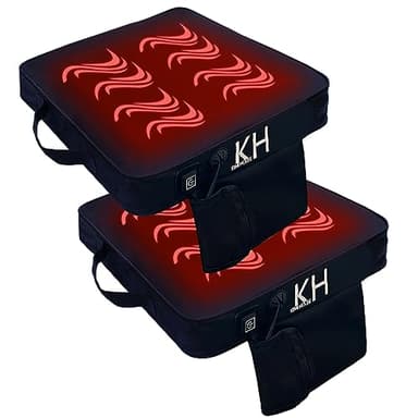 2 Pieces Portable Heated Stadium Seat Cushion, Lightweight Padded Seat for Sporting Events and Outdoor Concerts，Best for Camping, Bleachers, Hiking