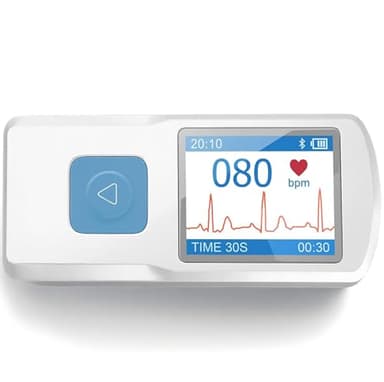 BEC Portable ECG Monitor - Electrocardiograph Monitors in Less Than 30 Seconds, no Need for a Smartphone, All Measurements are Done on Device