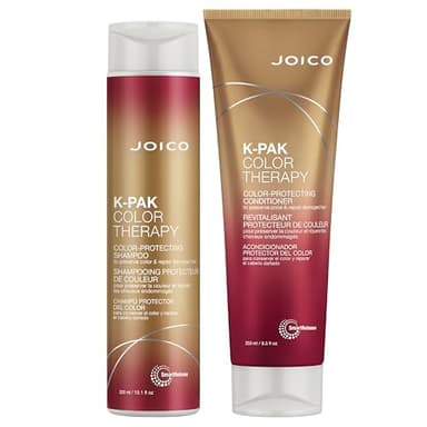 Joico K-Pak Color Therapy Color Protecting Shampoo and Conditioner, for Damaged, Colour Intensity, Heat Protectant with Argan and Keratin, Sulfate Free