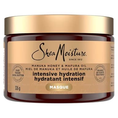 SheaMoisture Intensive Hydration Hair Masque hair treatment for dry, damaged hair Manuka Honey & Mafura Oil deep conditioning treatment with fig extract 326 g