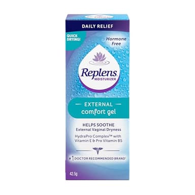 Replens Moisture Restore External Comfort Gel, Soothe External Vaginal Dryness, Daily Relief, Quick Drying, Paraben free, Estrogen Free, Fragrance Free, 42.5g