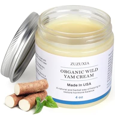 Wild Yam Cream, 4 OZ Unscented Organic Wild Yam Cream for Women Balance Support, Non-GMO, Paraben-Free, Hypoallergenic, Deep Nourishment for All Skin Types
