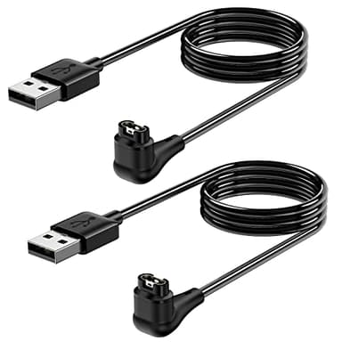 2 Pack 3.3FT/1m Charging Cable Charger for Garmin vivoactive 6 5 4 3,Forerunner 55,255,265,945,965,970,570, Fenix 8 E 7 6 5,Venu 3 3s,epix Gen 2,Instinct 3 2, Upgraded Horizontal Cord for Garmin Watch