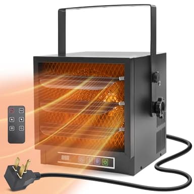 4800W Garage Heater Electric, 240V/30Amps with Plug(Not suitable for Regular Household 110V plug), Fan-Forced Thermostat Control Electric Garage heater, with Remote, Overheat Protection, ETL Listed