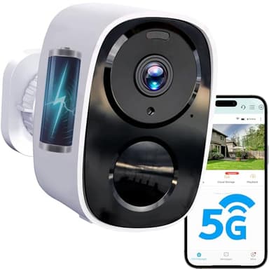 2026 Upgraded 2K Security Cameras Wireless Outdoor, Free Cloud Storage, 1-5 Months Battery Life, AI Motion Detection Spotlight Siren Alarm WiFi Surveillance Outdoor Camera, 2-Way Talk, Waterproof