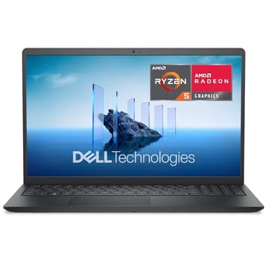 Dell 15 Laptop DC15255-15.6-inch FHD 120Hz Display, AMD Ryzen 5-7520U, 8GB LPDDR5 RAM, 512GB SSD, AMD Radeon 610M Graphics, Windows 11 Home, Onsite Service - Carbon Black