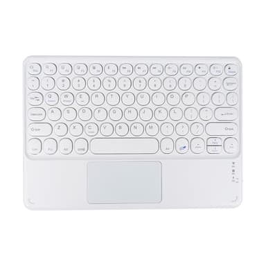 Wireless Bluetooth Keyboard with Touchpad for iPad, Ultra-Slim Small Portable Rechargeable Wireless Keyboard with Trackpad for iPad iPhone Tablet Android Phone PC Computer Mac Generial Keypad(White)
