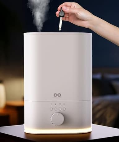 Everlasting Comfort Cool Mist Humidifiers for Bedroom (6L) - Large Room No-Filter, Quiet Air Corded Humidifier for Plants, Baby, Allergies, Dry Skin, Congestion, 60 Hr Run Time, Easy Clean