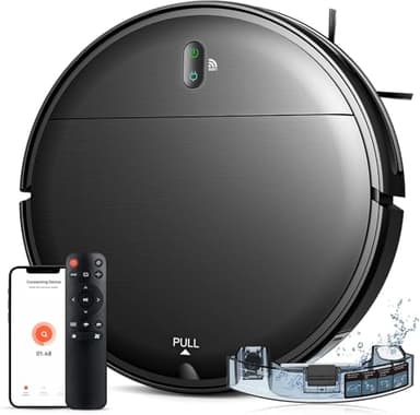 Robot Vacuum and Mop Combo, 2 in 1 Mopping Robot Vacuum Cleaner with Schedule, Wi-Fi/Voice/App, Strong Suction, Ease of Use, Self-Charging Robotic Vacuum, Slim, Ideal for Hard Floor, Pet Hair, Carpet