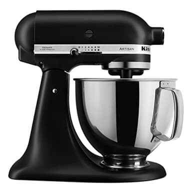 KitchenAid Artisan Series 5 Quart Tilt-Head Stand Mixer, Black Matte, KSM150PSBM