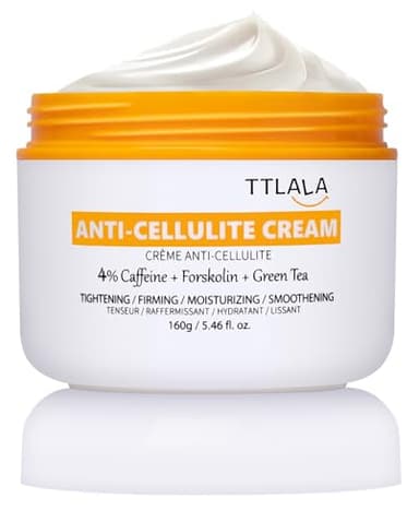 Cellulite Cream for Butt and Thighs, Anti Cellulite Cream with 4% Caffeine and Forskolin, B Flat Belly Firming Cream and Skin Neck Tightening Cream for Body Firming, Moisturizing 5.4 oz