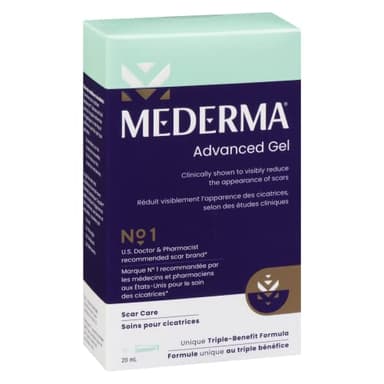 Mederma Advanced Scar Gel, Treats Old and New Scars, Reduces the Appearance of Scars from Acne, Stitches, Burns and More, 20 ml