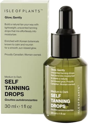 Self Tanning Drops – Unscented Medium Bronzing Drops to Add to Lotion | Natural Organic Streak-Free Premium Tanner for Face & Body Sensitive Skin