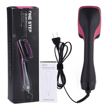 Sunicon One Step Hair Dryer and Brush, Pro Ceramic Ionic Hair Straightener Brush 2 in 1 Hair Dryer Brush Device Blow Dryer Comb Hairdressing Tool for Dry Wet Hair Comb