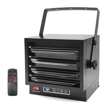 8500W Electric Garage Heater, 240V Fan-Forced Shop Heater with Digital Thermostat, Remote Control and Timer, ECO Function, Voltage Display Design, Ideal for Workshop, ETL Listed