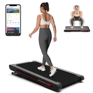 Sperax 4 in 1 Walking Vibration Pad, Portable Walking Vibration Pad with Manual Incline, Under Desk Treadmills for Home, 350LB Capacity with APP