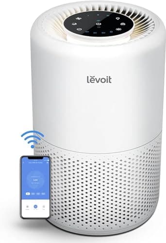 LEVOIT Air Purifiers for Bedroom Large Room, Smart WiFi Alexa Control, AHAM VERIFIDE, 3-in-1 Air Filter for Allergen Pollen Dust Pollutants Smoke, 24dB Quiet with Sleep Mode Timer, Core 200S-P