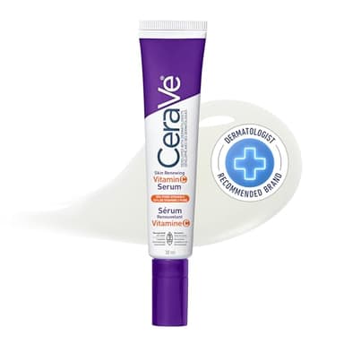 CeraVe Vitamin C Serum with Hyaluronic Acid, Ceramides & Vitamin B5, Skin Renewing 10% Pure Vitamin C Serum for Face, Reduces the Look of Dark Spots, Fragrance Free, Developed with Dermatologists, 30mL