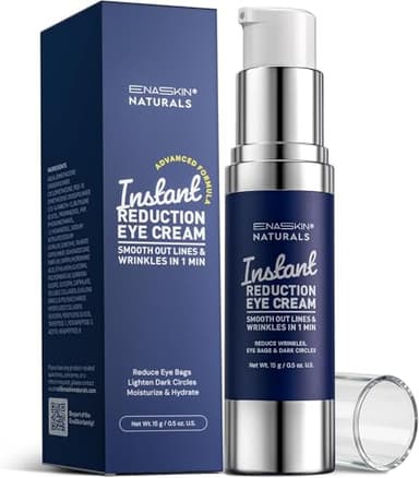 Enaskin Naturals Instant Eye & Face Lift Cream - Rapid Firming & Smoothing Formula for Wrinkle Filler, Puffiness & Under-Eye Bags - Hydrating Tightening Cream for All Skin Types - 15 g