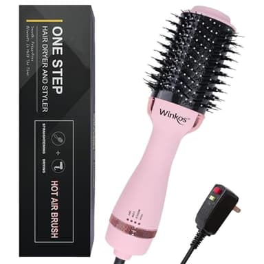 4 in 1 Hot Air Brush | One Step Volumizer Plus Hair Dryer and Styler | 1000W Plus Hair Dryer Brush Blow Dryer | Hair Dryer Styler and Volumizer for Drying Straightening Curling Volumizing Hair |Titanium Blow Dryer Brush of All Hair Types