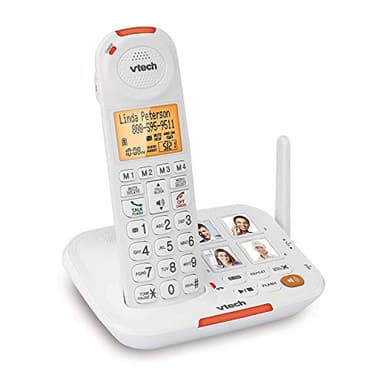 VTech CARELINE SN5127 Amplified Cordless DECT 6.0 Phone with Answering System, Big Buttons, and Display