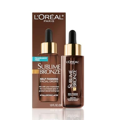 L’Oréal Paris Self-Tanning Face Serum, Sublime Bronze, With Hyaluronic Acid, Natural-Looking Tan, Medium, 30 ml