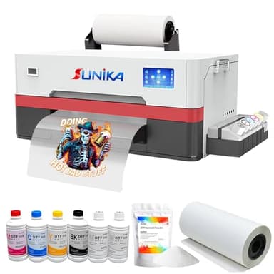 A3 DTF Printer, Direct to Film 13-inch DTF Transfer Printing with XP600 Print Head and White Ink Circulation,Semi-Automatic Cleaning Module for DIY Print T-Shirts (Printer)