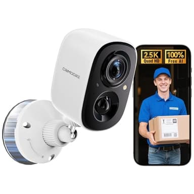 2.5K Wireless Magnetic Home Security Cameras Outdoor WiFi, Non-Subscription AI Person Detection, 4MP Color Night Vision, Full Duplex 2-Way Audio, IP66 Waterproof Battery Powered