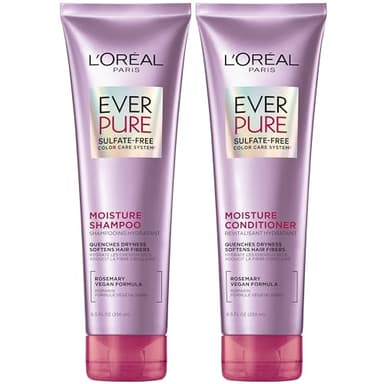 L'Oreal Paris Hair Care EverPure Moisture Sulfate Free Shampoo & Conditioner Kit for Color-Treated Hair, Moisturizes + Replenishes Dry Hair, (8.5 fl. oz. each)