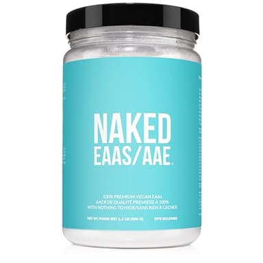 Naked Eaas Amino Acids Powder - 50 Servings - Vegan Unflavored Essential Amino Acids 500 Grams - Instantized All Natural Eaa Powder Supplement