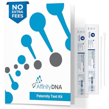AffinityDNA Paternity DNA Test Kit | 99.99% Accurate Genetic Swab Test | Complete Kit with No Extra Fees | Paternity Home DNA Testing Kits for Father, Mother and 1 Child | Results in 4 Working Days