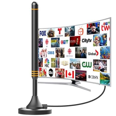 TV Antenna for Canada Local Channels - 560+ Mile Range Indoor OTA Antenna for Smart TV & Older TVs, Supports 8K 4K 1080p ATSC, Free Local CBC CTV Global, 19.6ft Coax Cable, Easy Setup