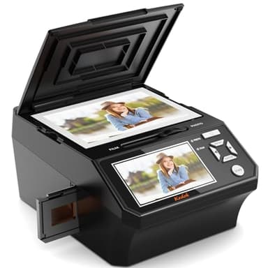 Film & Photo Scanner with 5" LCD Screen, Converts 135/110 Film Negatives & Slides, Photo, Business Card to 22MP Digital Photos, 8GB SD Card Included