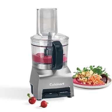 Cuisinart Food Processor, 5-Cup Capacity, Chop and Shred with Reversible Disc, Universal Chopping Blade, Compact Base, High-Performance Motor, Cord Storage, Silver (FP-5C)