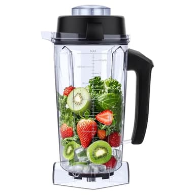 For Vitamix Blender Pitcher 64oz, Upgrade Leak-Proof Replacement for Vitamix 5200 5300 6500 7500 Pro200 Vita-Prep VM0103 VM0102 E310 Classic/Commercial Series Blender Cup, 64oz Container for Vitamix
