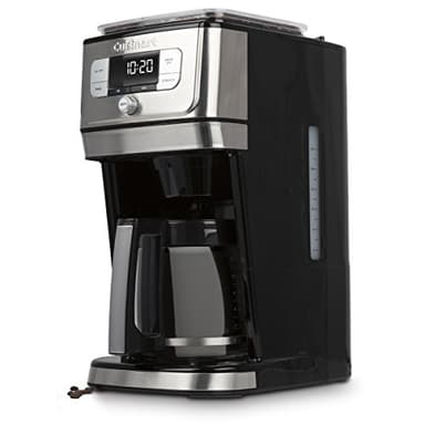 Cuisinart Fully Automatic 12-Cup Burr Grind & Brew Coffeemaker, Programmable, Black/Silver (DGB-800C)