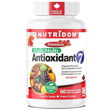 Nutridom Multi Antioxidant Formula – Broad Spectrum Antioxidant Supplement – Contains Coenzyme Q10, NAC, Alpha Lipoic Acid, Beta-Carotene, Vitamin B12, Vitamin B6, Vitamin E, Folate & Selenium - Non-GMO, Gluten Free, Vegetarian Capsules (60 Count)