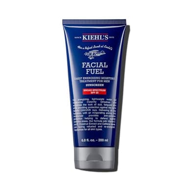 Kiehl's Facial Fuel Moisturizer with SPF 20 for Men, Energizing Face Moisturizer for Dull Skin, Non-Greasy Feel, Hydrating Lotion & Broad Spectrum Sunscreen, with Caffeine & Vitamin C - 200 ml