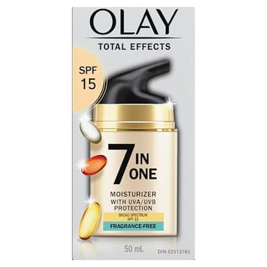 Olay Total Effects 7 in 1 Anti-Aging UV Moisturizer SPF 15, Fragrance Free, 50 mL