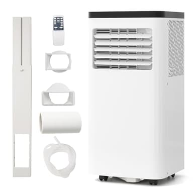 DORTALA Portable Air Conditioner 10000 BTU, 3-in-1 Portable AC with Remote Control, Dehumidifier, 24H Timer, Window Kit for 450 Sq.FT Apartment, Bedroom