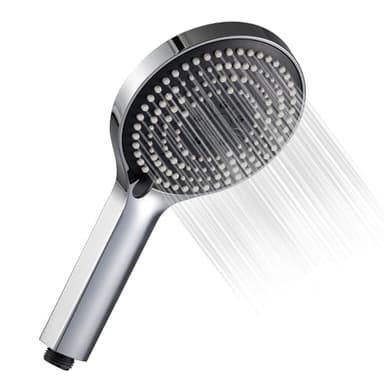 OFFO Shower Head, 6-Mode High Pressure Handheld Sprayer High Flow Large Powerful Boosting Handheld Showerhead for Low Water Pressure, Chrome Finish